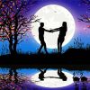 Couple Dancing At Fullmoon paint by numbers