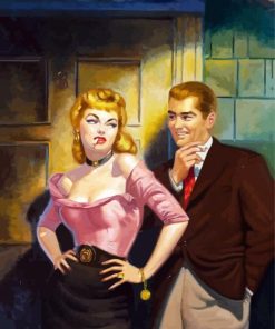 Couple Smocking Cigarette paint by number