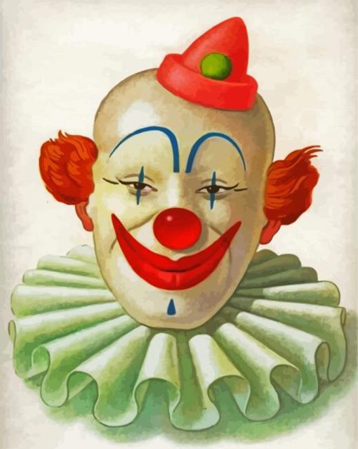 Creepy Clown Art paint by number