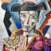 Cubist Hispanic Man paint by number
