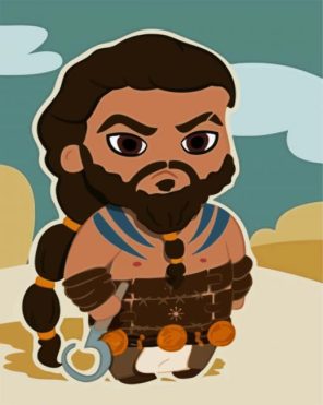 Cute Khal Drogo paint by numbers