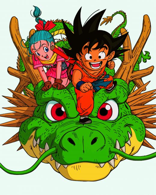 Cute Shenron paint by number