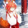 Cute Tamamo Anime Character paint by numbers