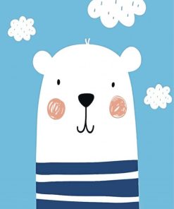 Cute Baby White Bear paint by numbers