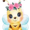 Cute Baby Bee paint by numbers