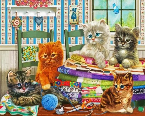 Cute Kttens Animals paint by numbers