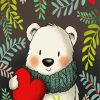 Cute White Bear paint by number