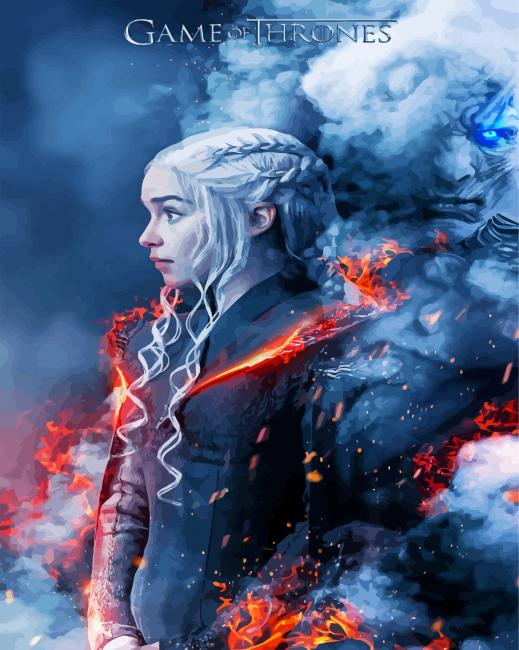 Daenerys Got Poster paint by numbers