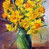 Daffodils Glass Vase paint by numbers