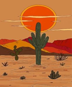 Desert Landscape paint by numbers