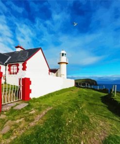 Dingle Harbour Lighthouse paint by number