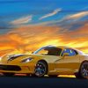 Dodge Viper Yellow Car paint by numbers