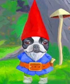 Dwarf Dog With Red Hat paint by numbers