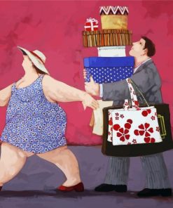 Aesthetic Fat Couple Art paint by numbers