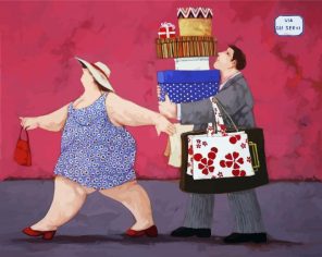 Aesthetic Fat Couple Art paint by numbers