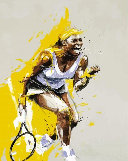 Femal Tennis Player Art paint by numbers