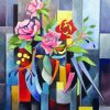 Aesthetic Cubism Flowers Art paint by numbers