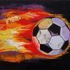 Flame Football Art paint by numbers