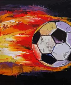 Flame Football Art paint by numbers