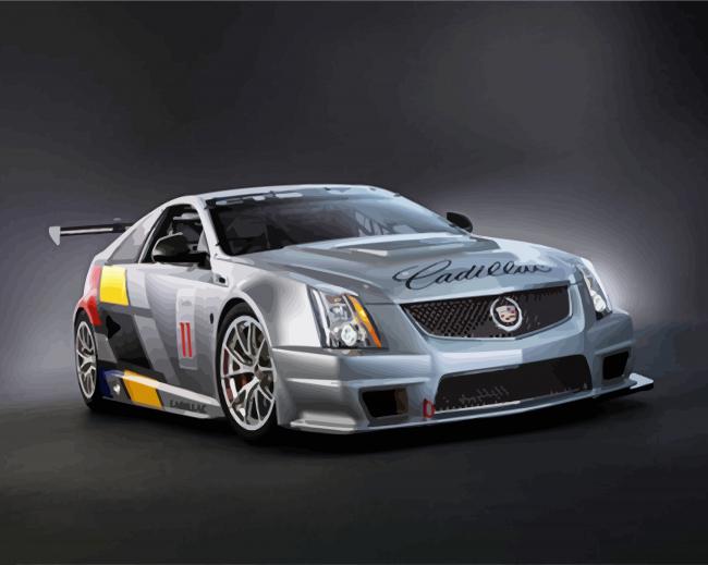 Aesthetic Grey Cadilllac Cts V paint by numbers