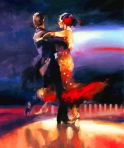 Impressionist Couple Dancers paint by numbers