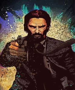 John Wick Movie Character paint by numbers