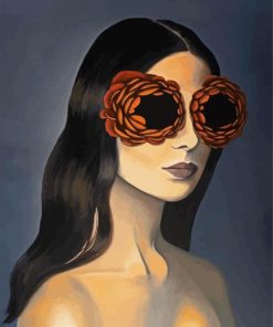 Lady With Weird Glasses paint by number