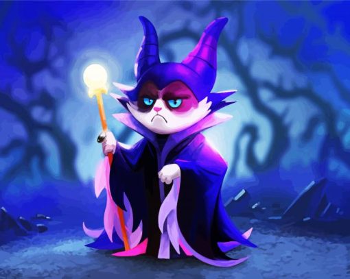 Maleficent Grumpy Cat Animation paint by numbers