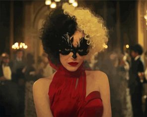 Masked Cruella Movie Character paint by numbers