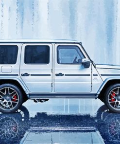 White Mercedes G63 paint by numbers