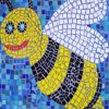 Mosaic Cute Bee Art paint by numbers