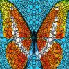 Mosaic Butterfly Art paint by numbers