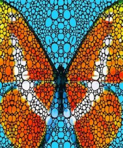 Mosaic Butterfly Art paint by numbers