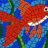 Mosaic Red Fish Art paint by numbers