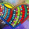 Mosaic Colorful Heart Art paint by numbers