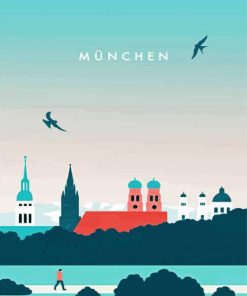 Munich Poster Germany paint by numbers