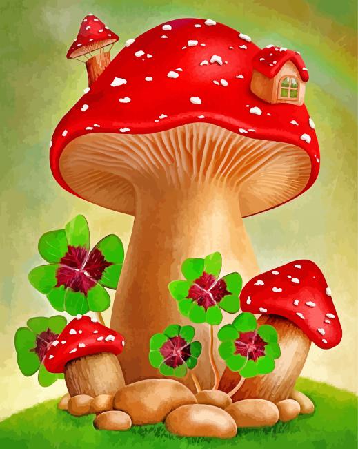 Mushroom paint by number