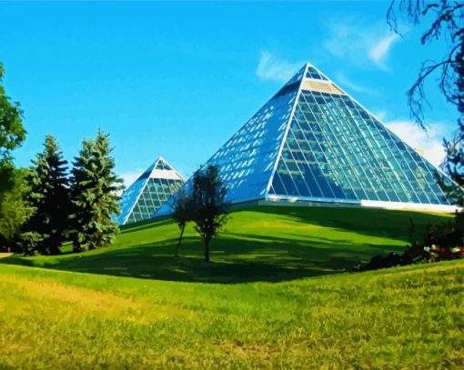 Muttart Conservatory Edmonton Canada paint by numbers