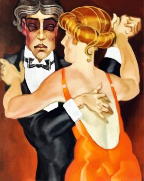 Vintage Old Couple Dancing paint by numbers