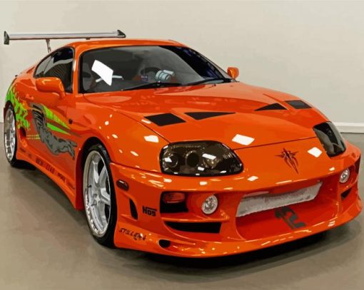 Oranfe Toyota Supra paint by numbers