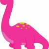 Adorable Cute Pink Dinosaur paint by numbers