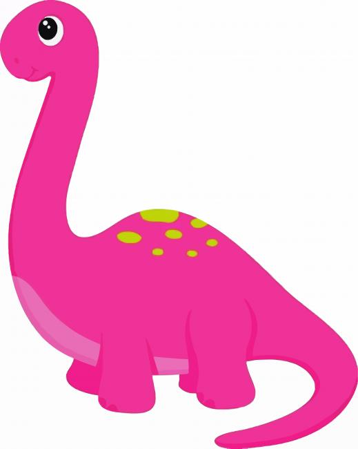 Adorable Cute Pink Dinosaur paint by numbers