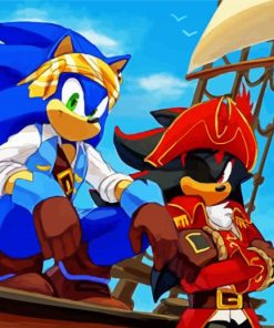 Pirate Sonic Animation paint by numbers