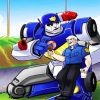Police Transformer Anime paint by numbers