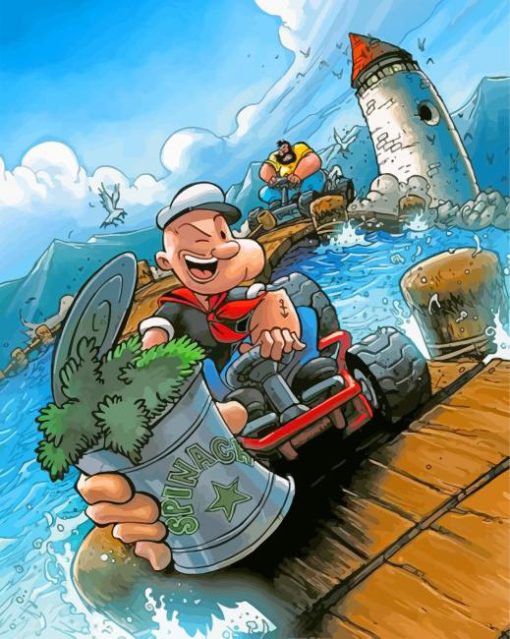 Popeye Aimation paint by numbers