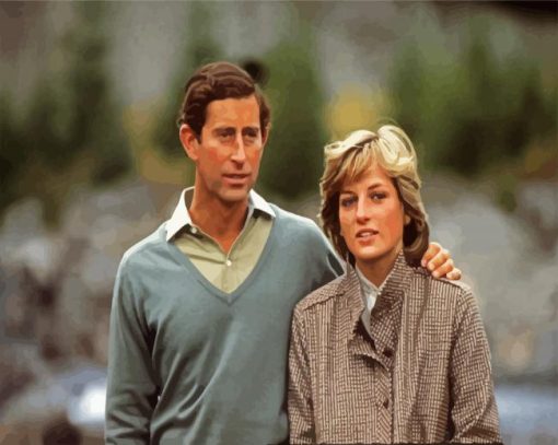 Prince Charles And Princesse Diana paint by numbers