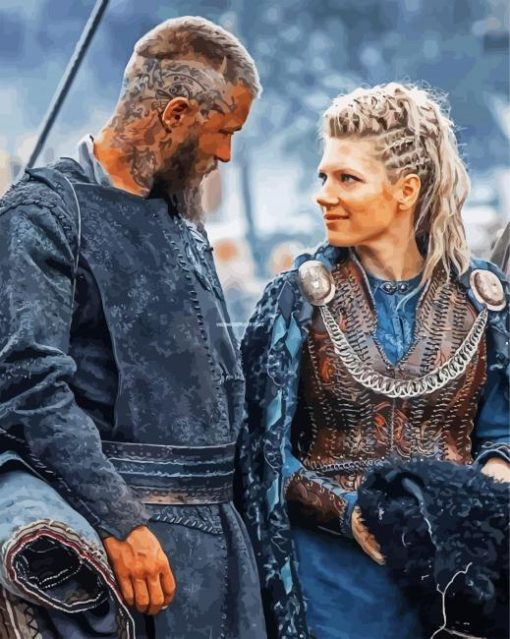 Ragnar And Lagertha paint by numbers