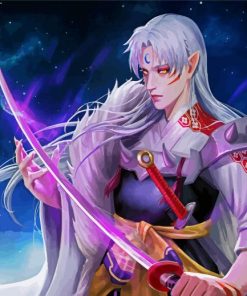 Sesshomaru Inuyasha Anime Character paint by numbers