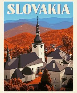 Slovakia Europe Poster Art paint by numbers