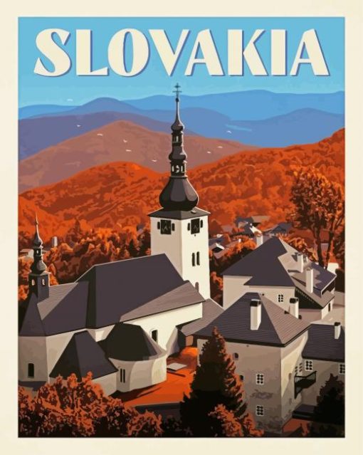 Slovakia Europe Poster Art paint by numbers